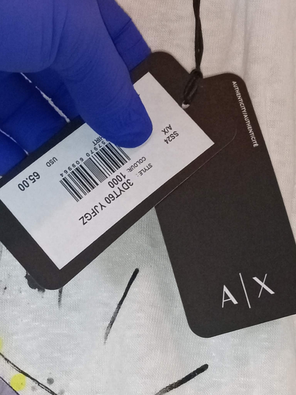 NWT Armani Exchange White TShirt Lemon Cart Summer Designer Luxury XS Oversized - Picture 10 of 11